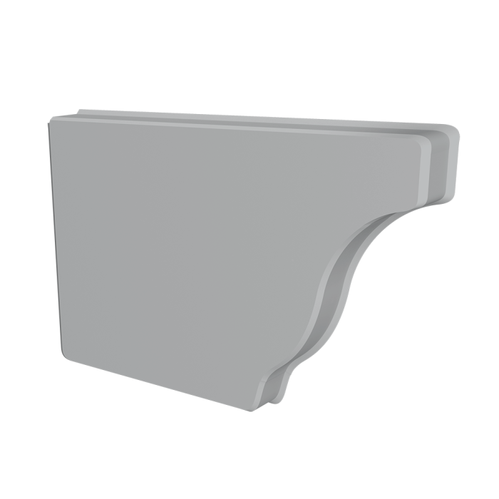 Заглушка желоба левая Vortex Lite 130мм RAL 7004 сигнальный серый