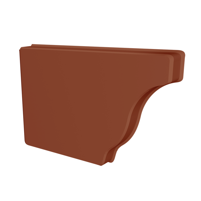 Заглушка желоба левая Vortex Lite 130мм RAL 8004 терракота