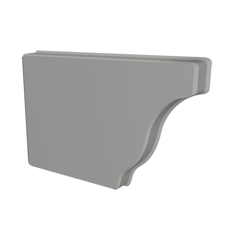 Заглушка желоба левая Vortex Lite 130мм RAL 9006 бело-алюминиевый