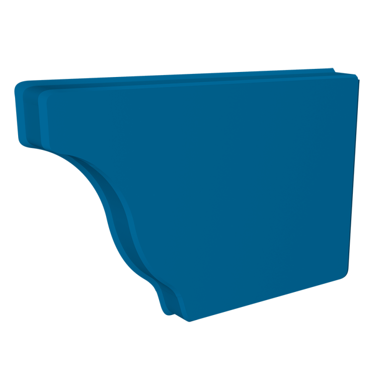 Заглушка желоба правая Vortex Lite 130мм RAL 5005 сигнальный синий