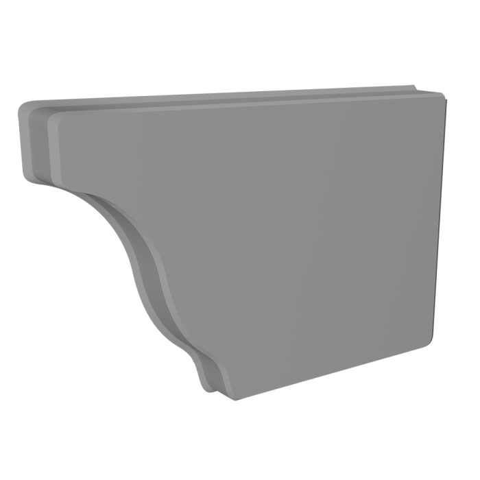 Заглушка желоба правая Vortex Lite 130мм RAL 7004 сигнальный серый