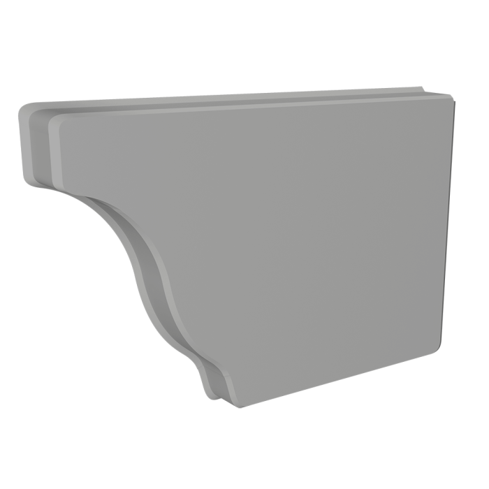 Заглушка желоба правая Vortex Lite 130мм RAL 9006 бело-алюминиевый