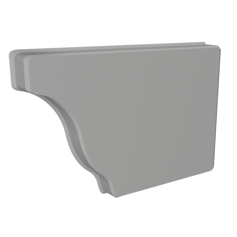 Заглушка желоба правая Vortex Lite 130мм RAL 9006 бело-алюминиевый