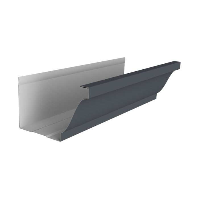 Желоб прямоугольный Vortex Lite Matt 130мм 3м RAL 7024 мокрый асфальт