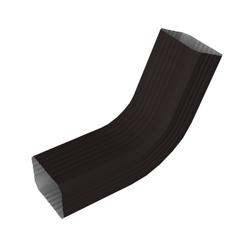 Колено стока гофрированное Vortex Lite Matt 76х102мм RAL 9005 черный