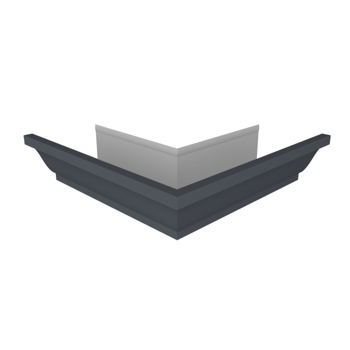 Угол желоба внешний Vortex Lite Matt 130мм RAL 7024 мокрый асфальт