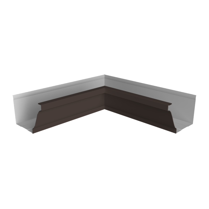 Угол желоба со сварным швом внутренний Vortex Lite Matt 130мм RR 32 темно-коричневый