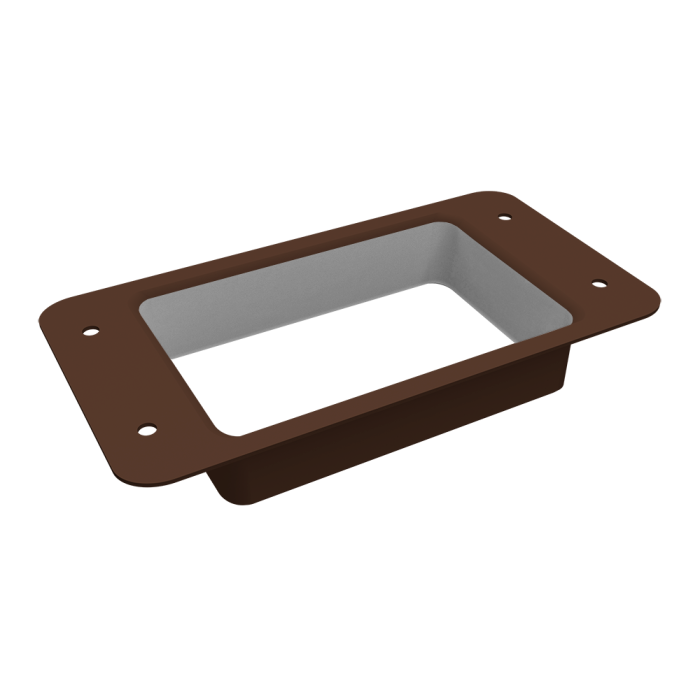 Воронка врезная прямоугольная Vortex Lite Matt RAL 8017 шоколад