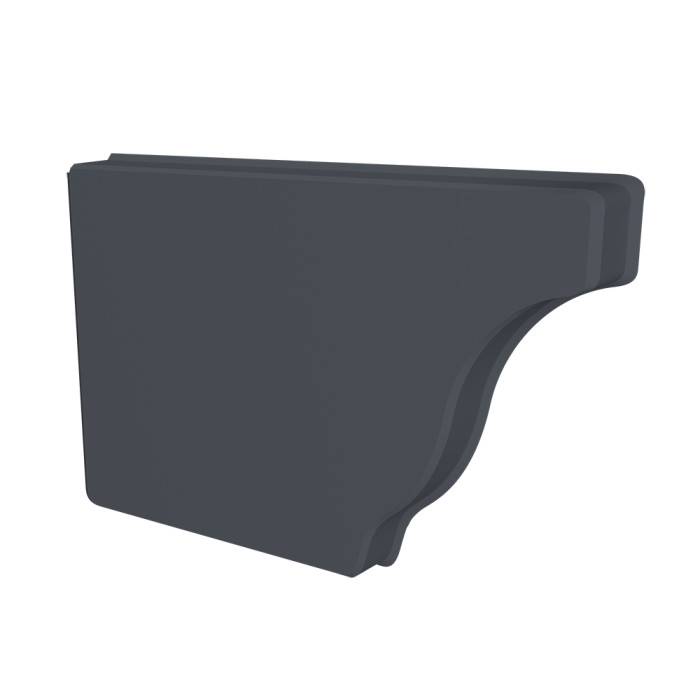 Заглушка желоба левая Vortex Lite Matt 130мм RAL 7024 мокрый асфальт