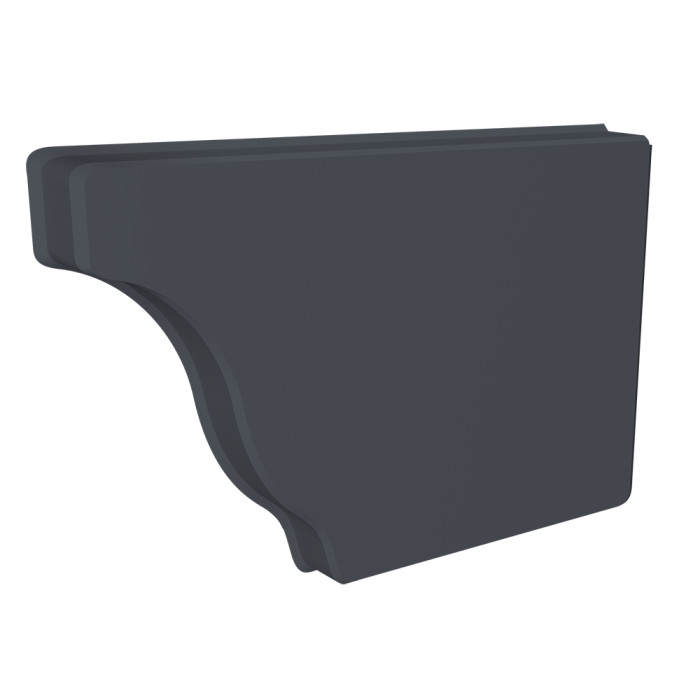 Заглушка желоба правая Vortex Lite Matt 130мм RAL 7024 мокрый асфальт