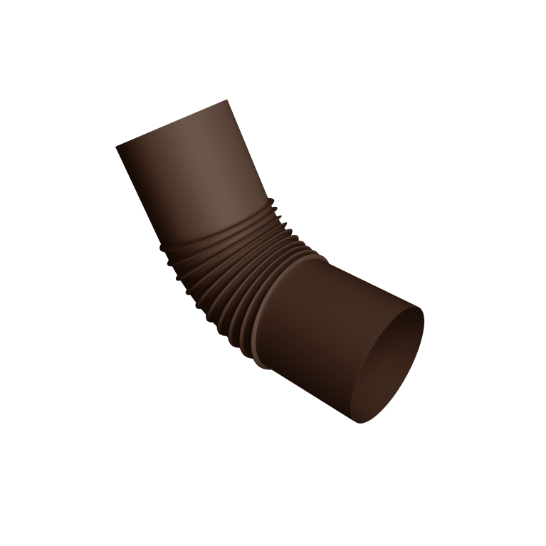 Колено стока круглое Ø90 Vortex Mix PE RAL 8017 шоколад