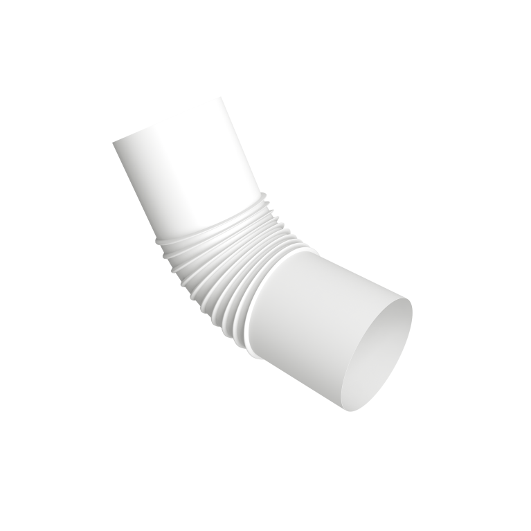 Колено стока круглое Ø90 Vortex Mix PE RAL 9003