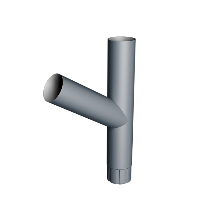 Тройник Ø90 Vortex Mix PE RAL 7024 мокрый асфальт