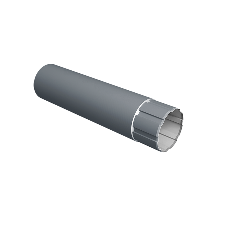 Труба круглая Ø90 Vortex Mix 1м PE RAL 7024 мокрый асфальт