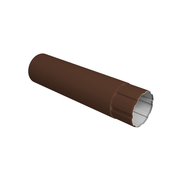 Труба круглая Ø90 Vortex Mix 1м PE RAL 8017 шоколад