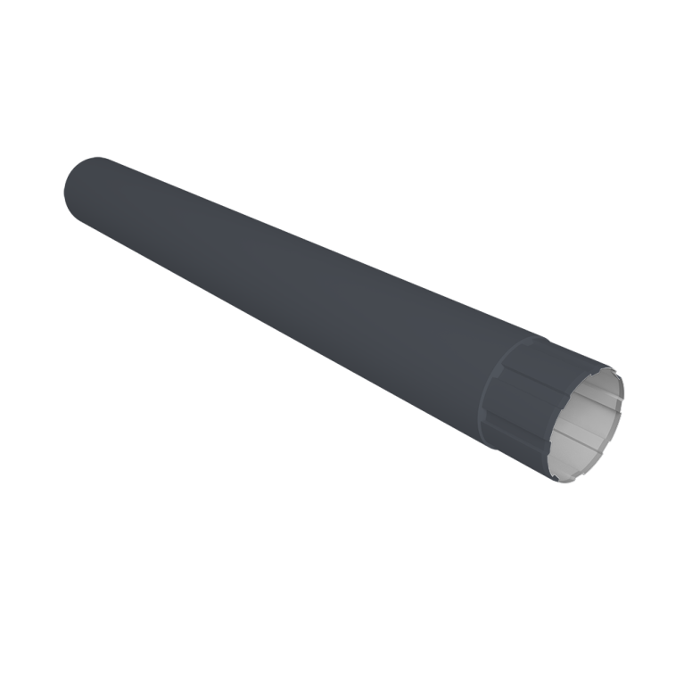 Труба круглая Ø90 Vortex Mix 3м PE RAL 7024 мокрый асфальт