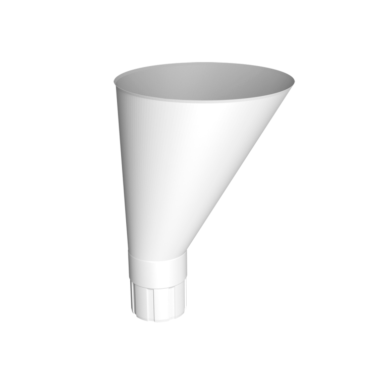 Воронка водосборная круглая Ø90 Vortex Mix PE RAL 9003 сигнальный белый