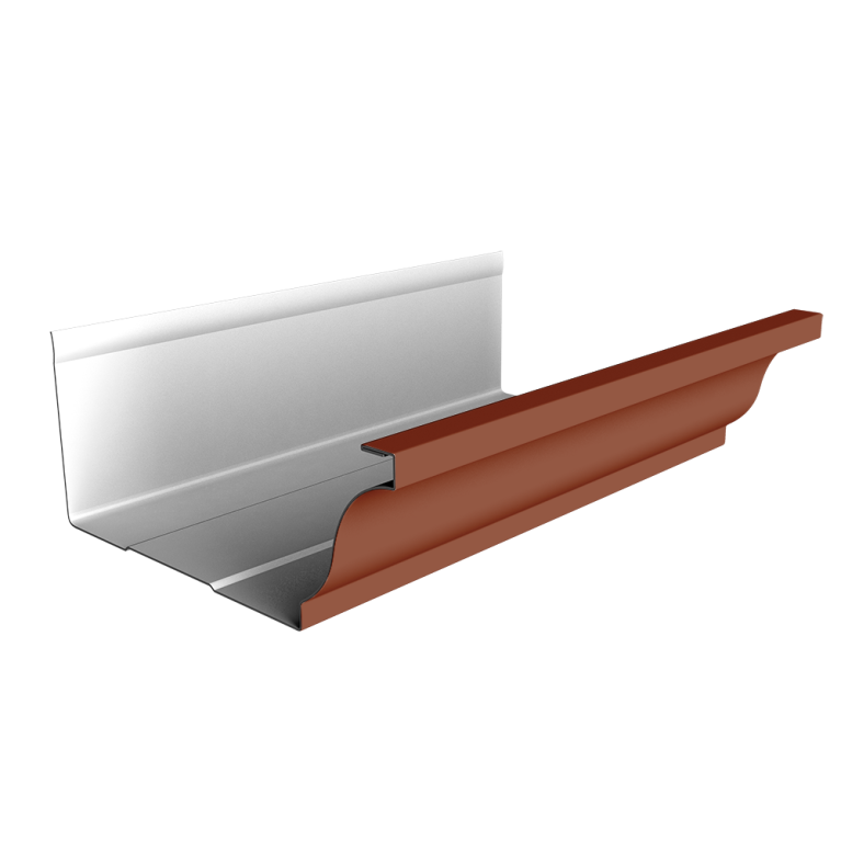 Желоб прямоугольный Vortex Project 210мм 3м RAL 8004 терракота