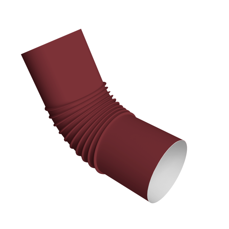 Колено стока трубы Vortex Project 146мм RAL 3005 красное вино