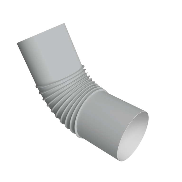 Колено стока трубы Vortex Project 146мм RAL 7004 сигнальный серый