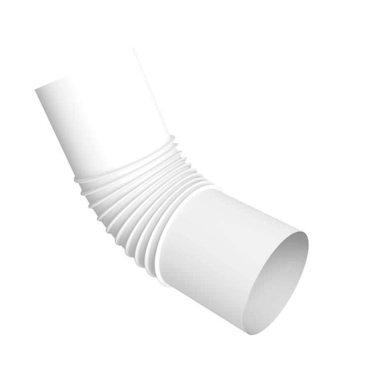 Колено стока трубы Vortex Project 146мм RAL 9003