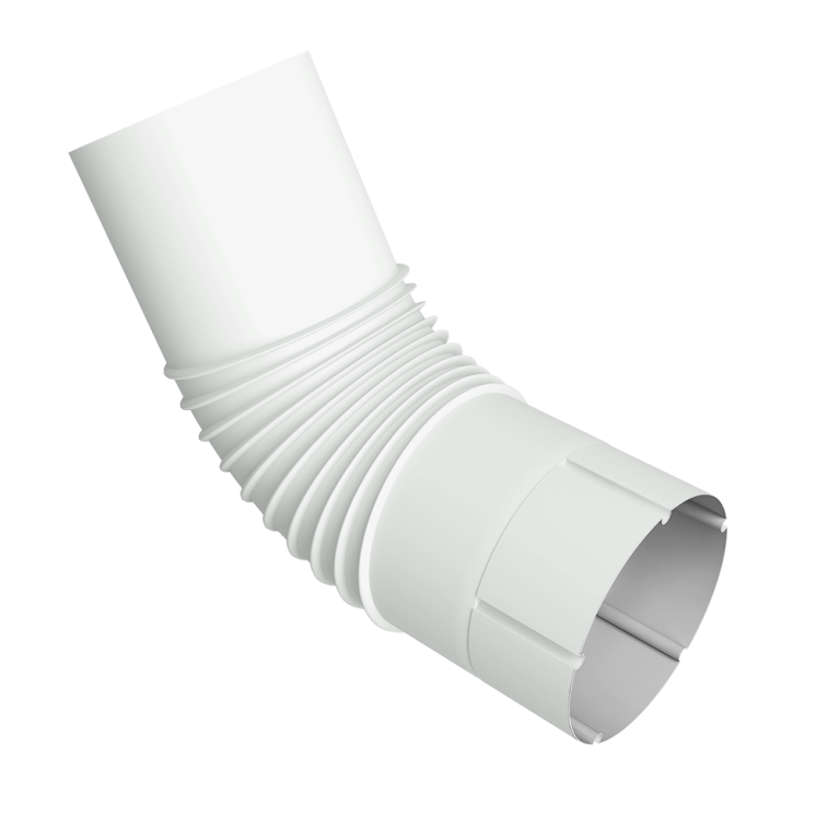 Колено трубы Vortex Project 146мм RAL 9003 сигнальный белый