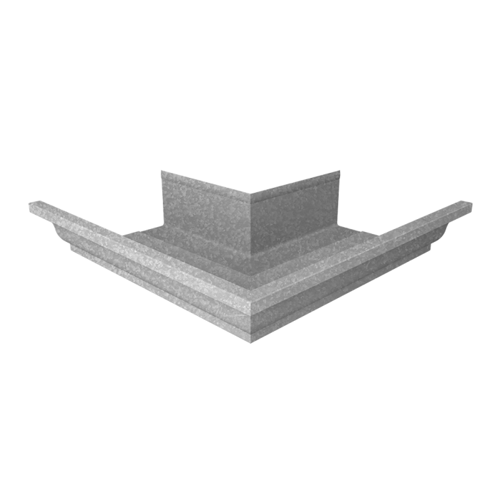 Угол желоба со сварным швом наружный Vortex Project 210мм Zn