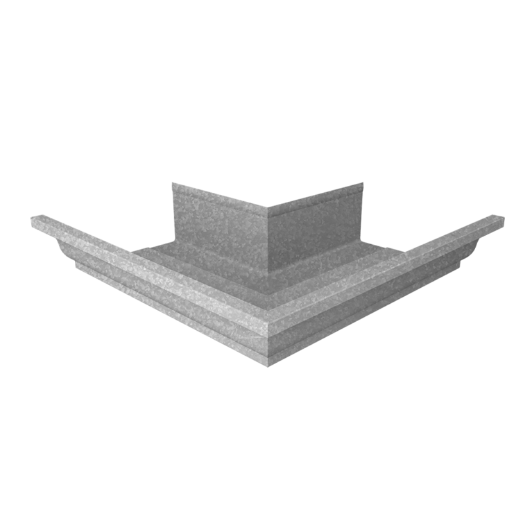 Угол желоба со сварным швом наружный Vortex Project 210мм Zn