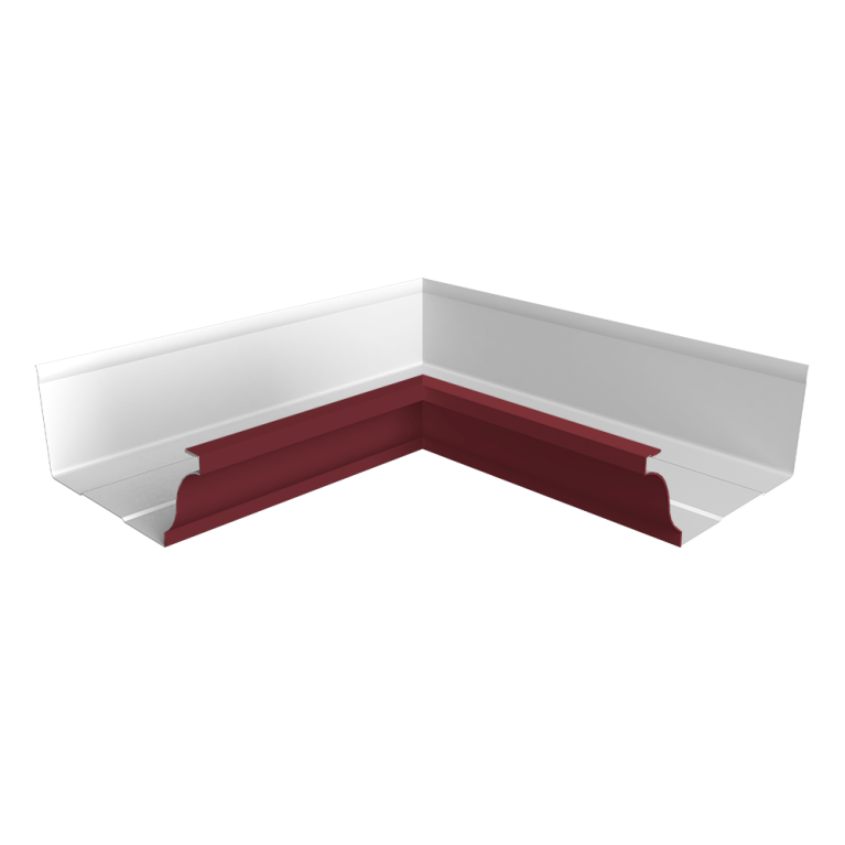 Угол желоба со сварным швом внутренний Vortex Project 210мм RAL 3005 красное вино