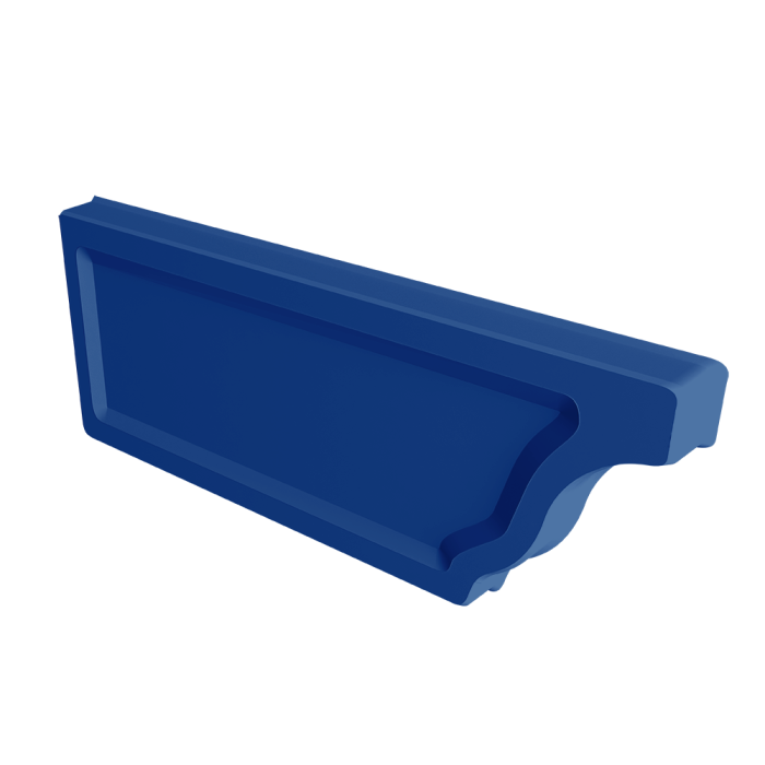 Заглушка желоба левая Vortex Project 210мм RAL 5005 сигнальный синий