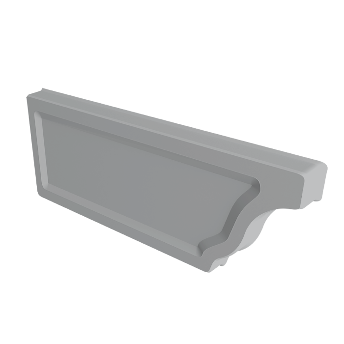 Заглушка желоба левая Vortex Project 210мм RAL 7004 сигнальный серый