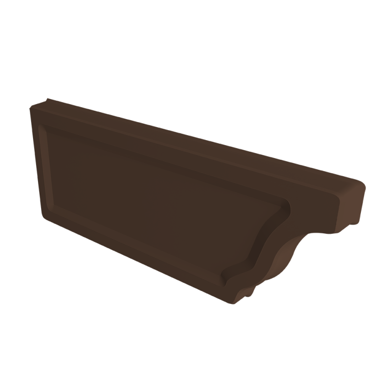 Заглушка желоба левая Vortex Project 210мм RAL 8017 шоколад