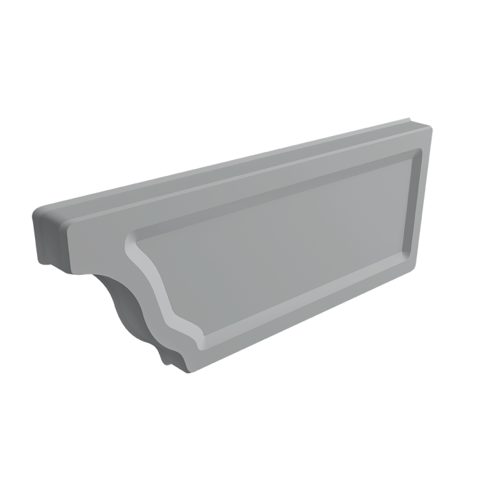 Заглушка желоба правая Vortex Project 210мм RAL 7004 сигнальный серый