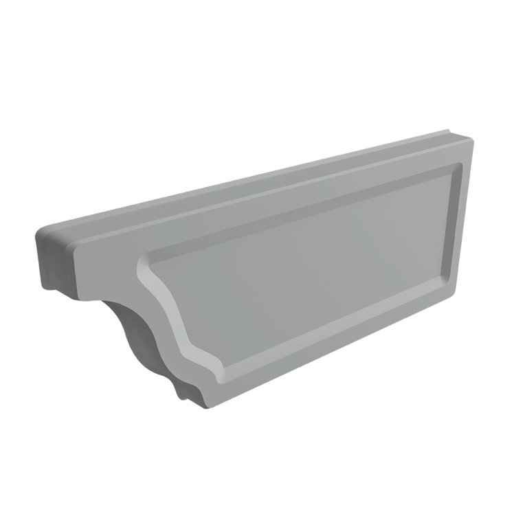 Заглушка желоба правая Vortex Project 210мм RAL 7004 сигнальный серый