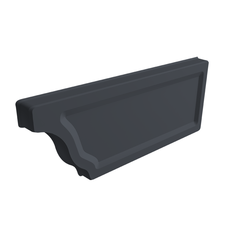 Заглушка желоба правая Vortex Project 210мм RAL 7024 мокрый асфальт