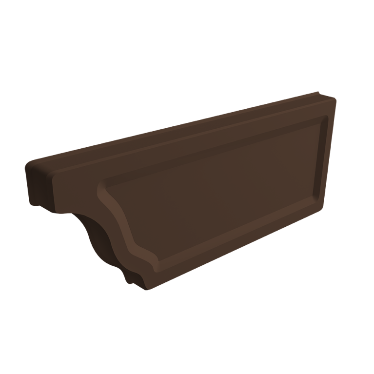 Заглушка желоба правая Vortex Project 210мм RAL 8017 шоколад