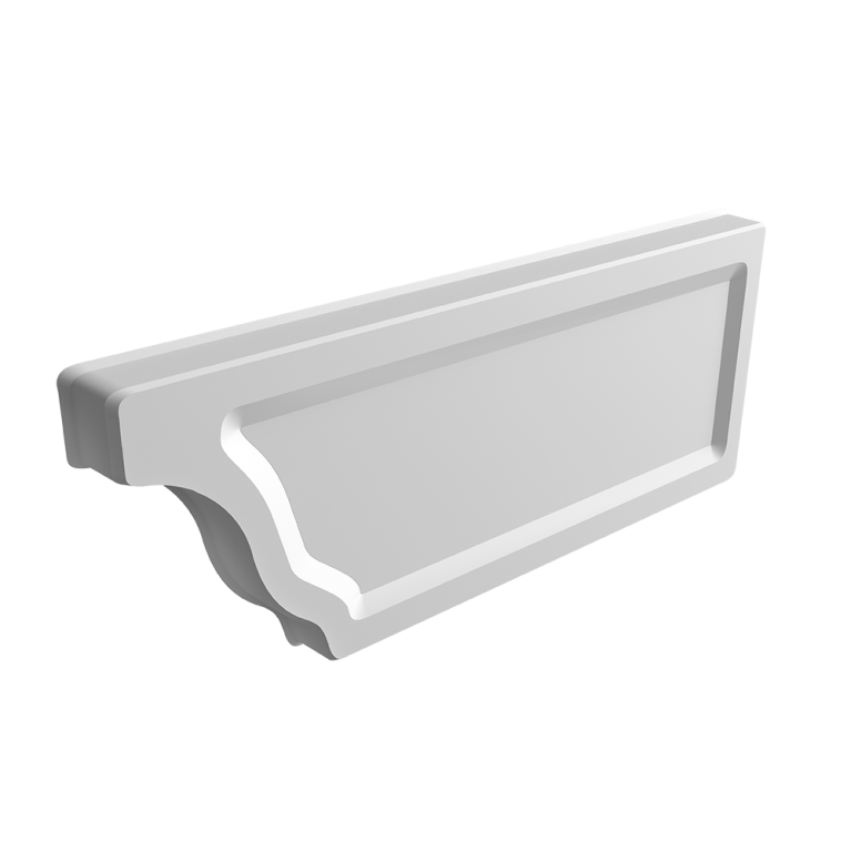 Заглушка желоба правая Vortex Project 210мм RAL 9003 сигнальный белый