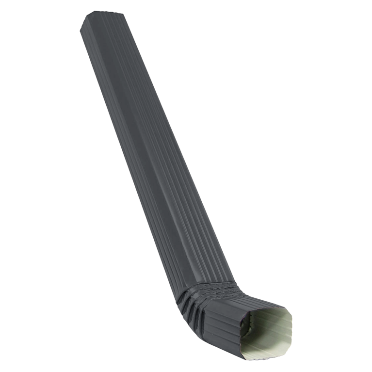 Труба прямоугольная с коленом Vortex 3м RAL 7024