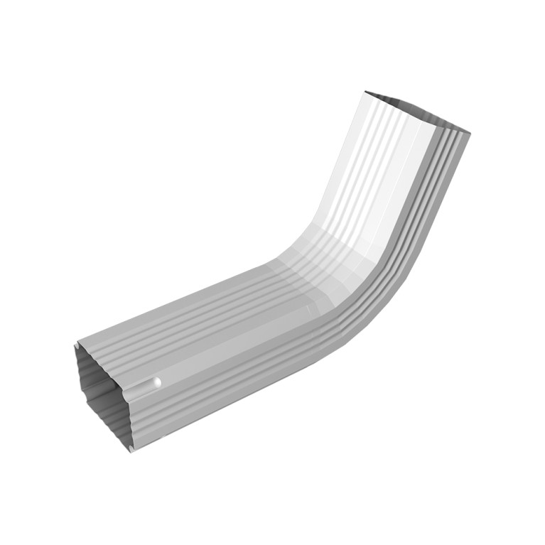 Колено трубы гофрированное Vortex Lite 76х102мм PE RAL 9003 сигнальный белый