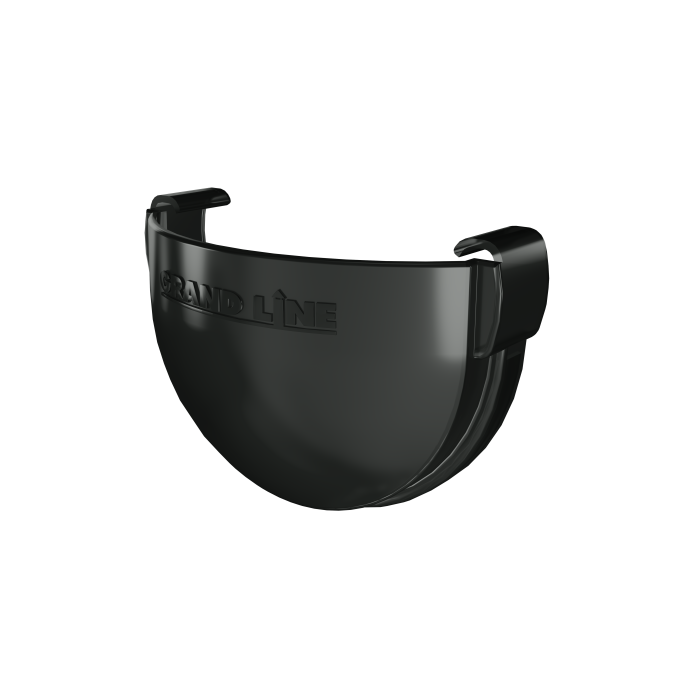 Заглушка желоба Дизайн 135 ПВХ GL черный (RAL 9005)