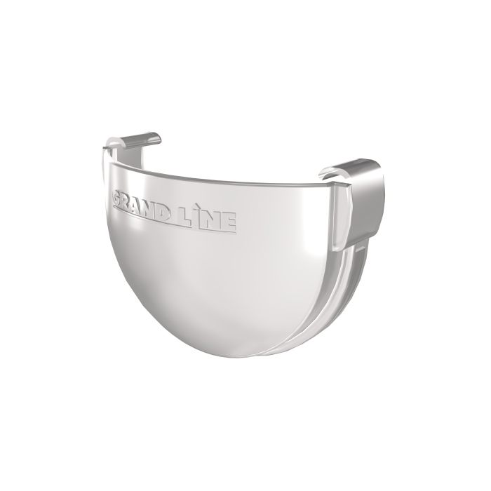 Заглушка желоба Дизайн 135 ПВХ Grand Line белый (RAL 9003)