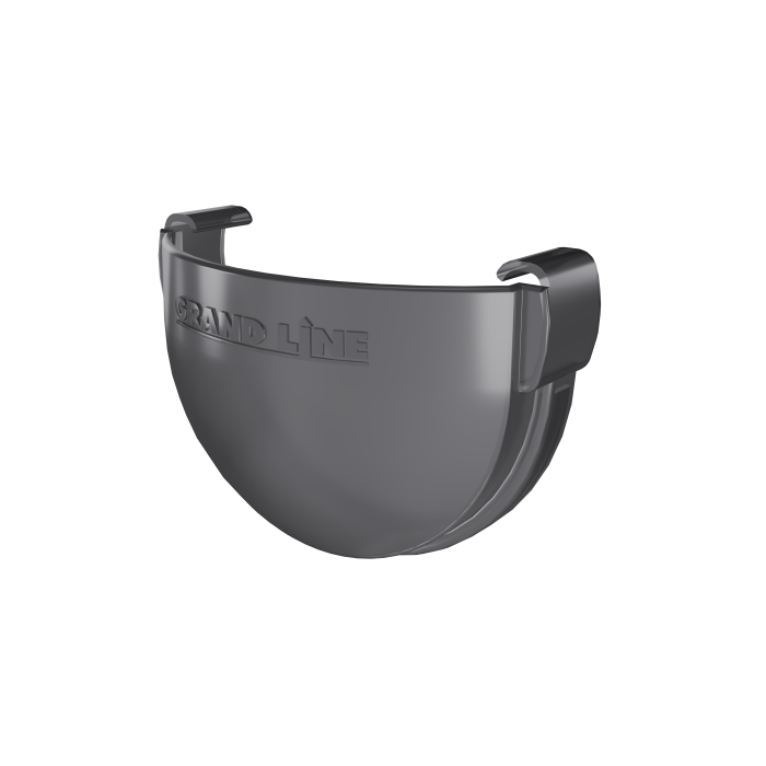 Заглушка желоба Дизайн 135 ПВХ Grand Line графит (RAL 7024)