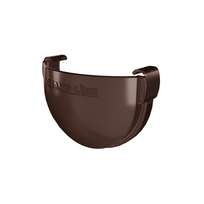 Заглушка желоба Дизайн 135 ПВХ Grand Line шоколадный (RAL 8017)