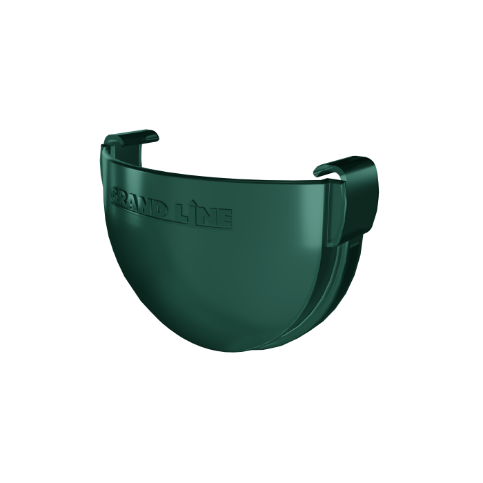 Заглушка желоба Дизайн 135 ПВХ Grand Line зелёный (RAL 6005)