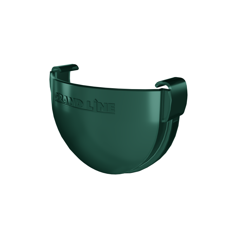 Заглушка желоба Дизайн 135 ПВХ Grand Line зелёный (RAL 6005)