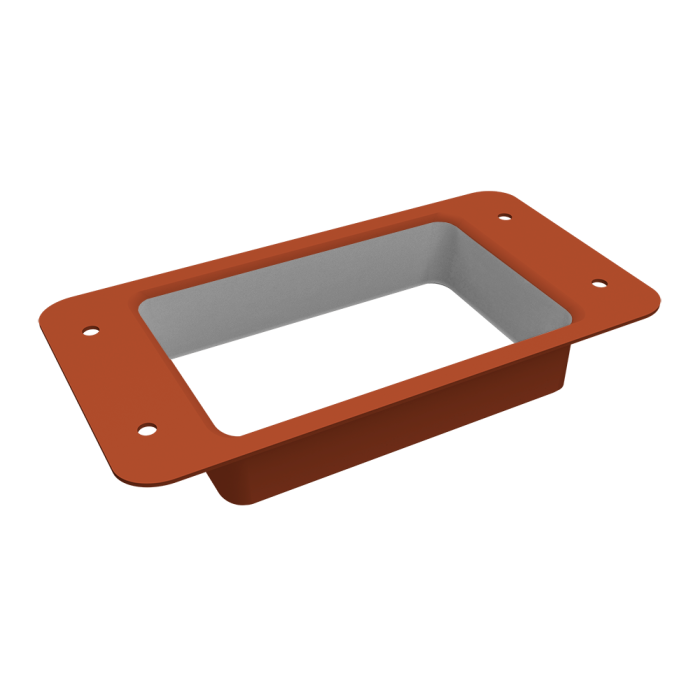 Воронка врезная прямоугольная Vortex Lite PE RAL 8004 терракота