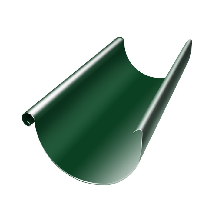 Желоб полукруглый GL PU 125 мм 3 м RAL 6005 зеленый мох