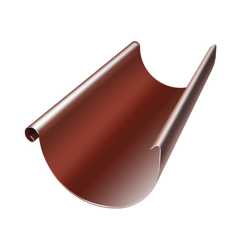 Желоб полукруглый GL PU 125 мм 3 м RAL 8004 терракота