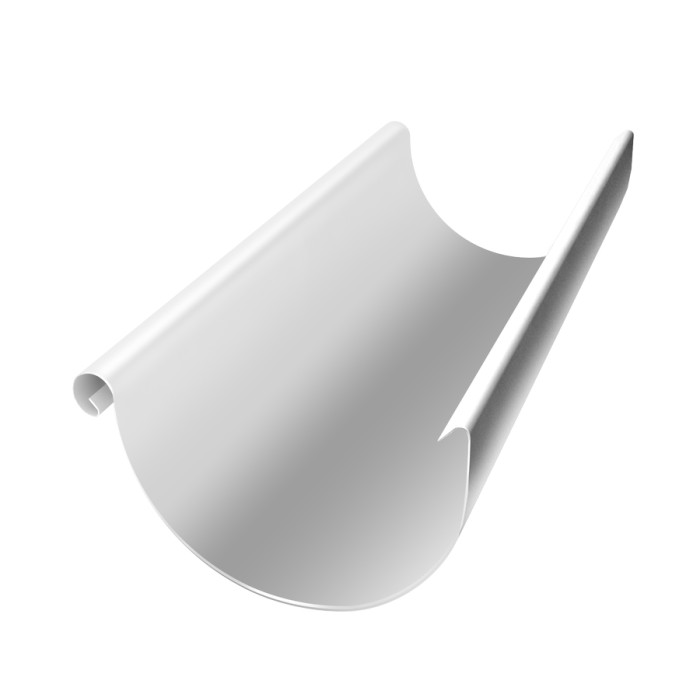 Желоб полукруглый GL PU 125 мм 3 м RAL 9003 сигнальный белый