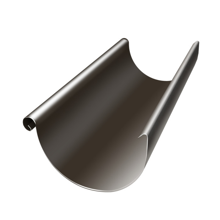 Желоб полукруглый GL PU 125 мм 3 м RR 32 темно-коричневый